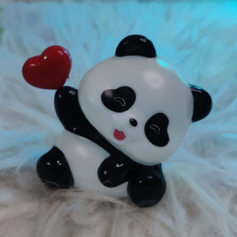 KAVIKJ Cute Panda LED Lamp with Heart Night Lamp(5 cm, White)