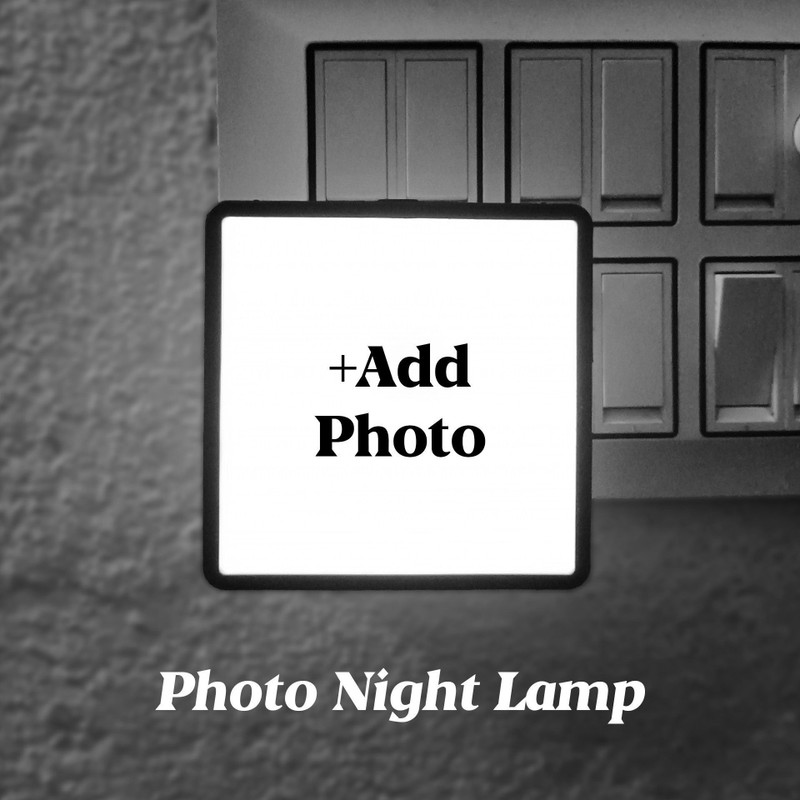 VipulGraphics Premium Customized Square Shape Photo Night Lamp(10 cm, Black, White)