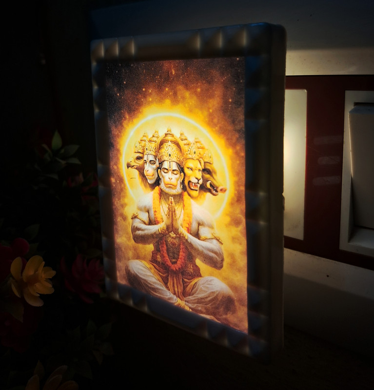 Volcano PANCHMUKHI HANUMAN VARTIKAL(BFP) Night Lamp(9 cm, Warm White)