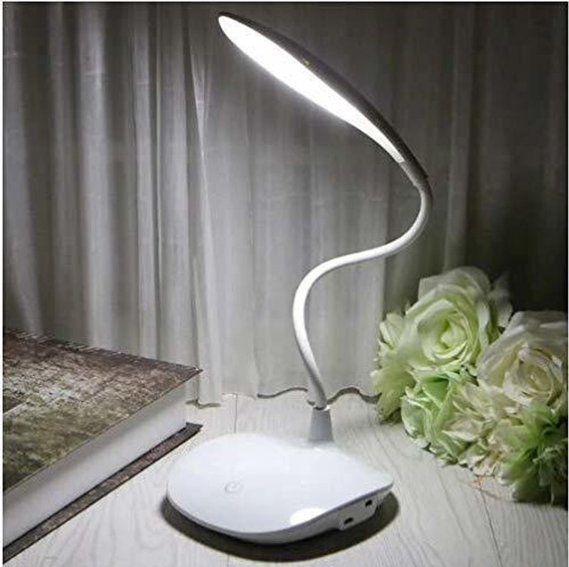 Krikav Student reading light/Portable and flexible LED study book light for reading_L39 Study Lamp(32 cm, Silver)
