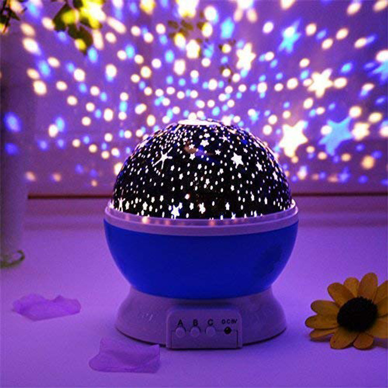 UNZAG Rotating 360 Degree Moon Projector with Colors and USB Cable,Lamp for Kids Room Study Lamp(12.7 cm, Multicolor)