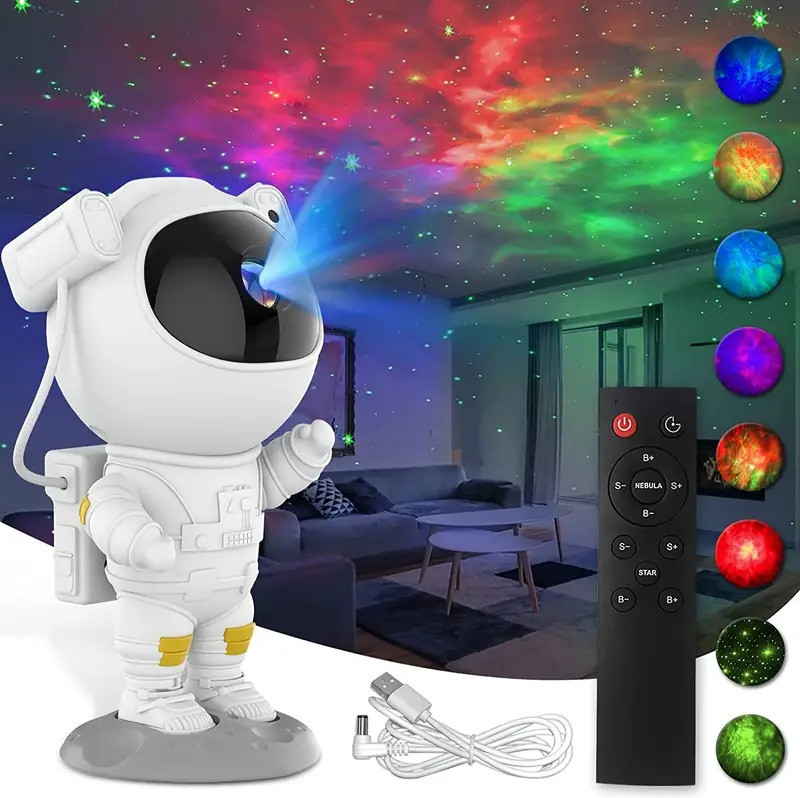 Missfox Galaxy Night Light Astronaut Space Star Projector Nebula 360° Adjustable Head Night Lamp(22.5 cm, Multicolor)