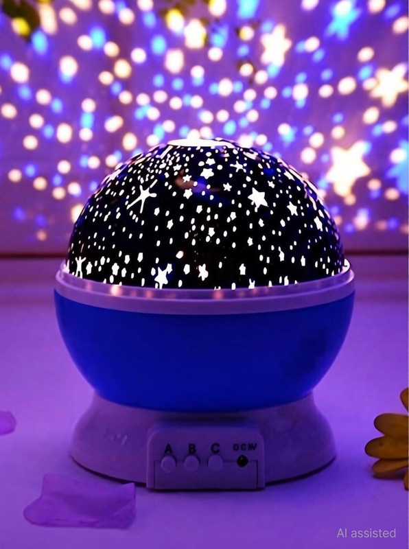Aubade Sky Projector Lamp – Colorful Rotating Galaxy Light for Bedroom, Kids, and Home Table Lamp(14.5 cm, Multicolor)