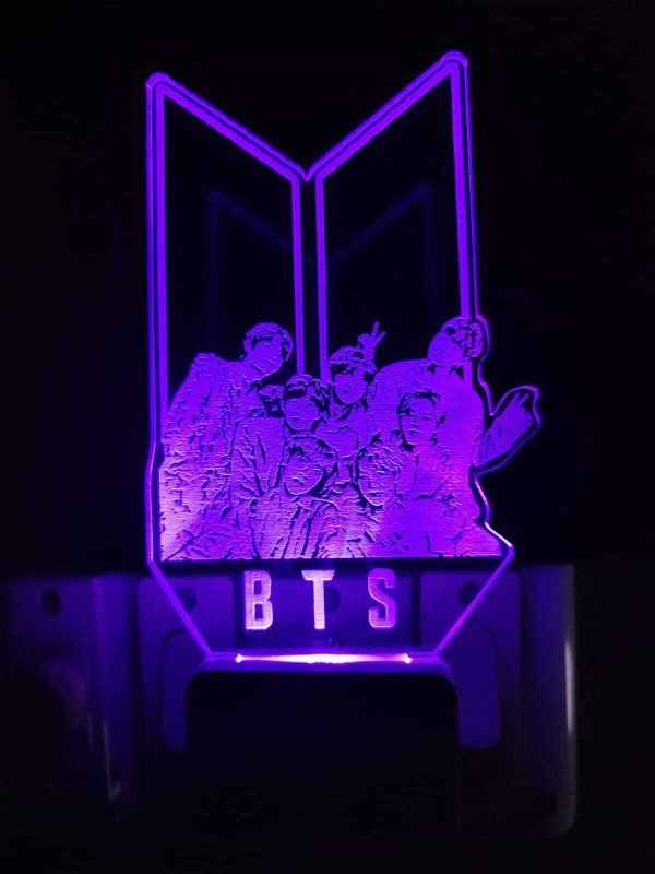 Kakali Creation Bts Army Night Lamp Night Lamp(16 cm, Multicolor)