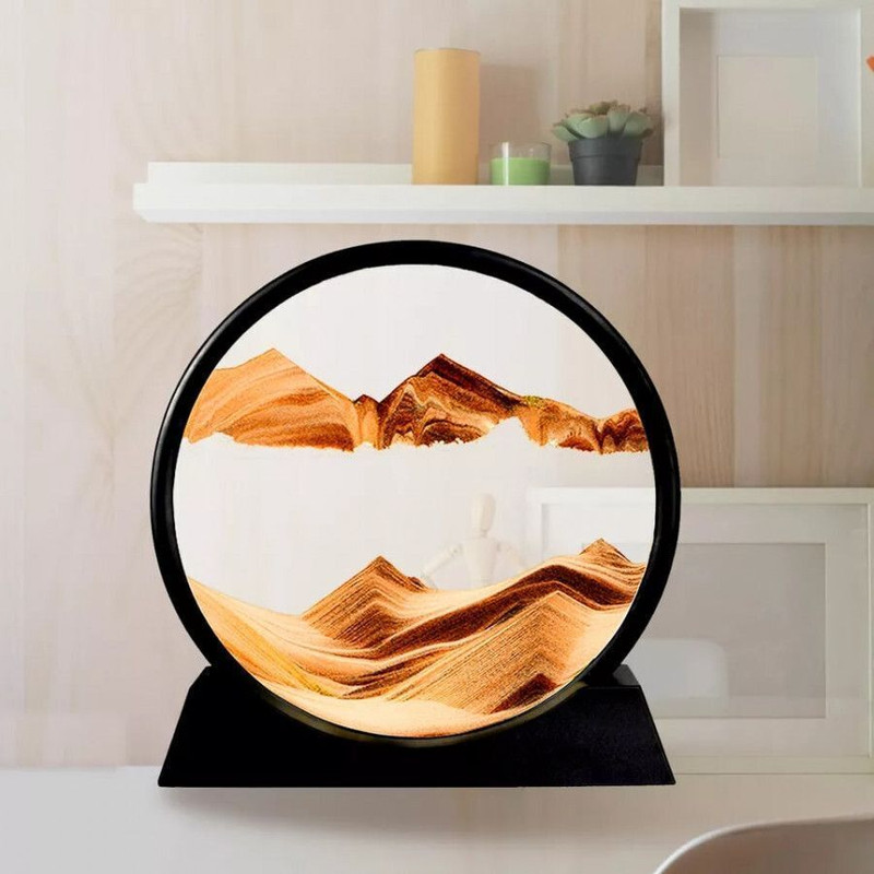 SDE 3D NATURAL SAND ART MOTION DISPLAY Night Lamp(19 cm, Multicolor)
