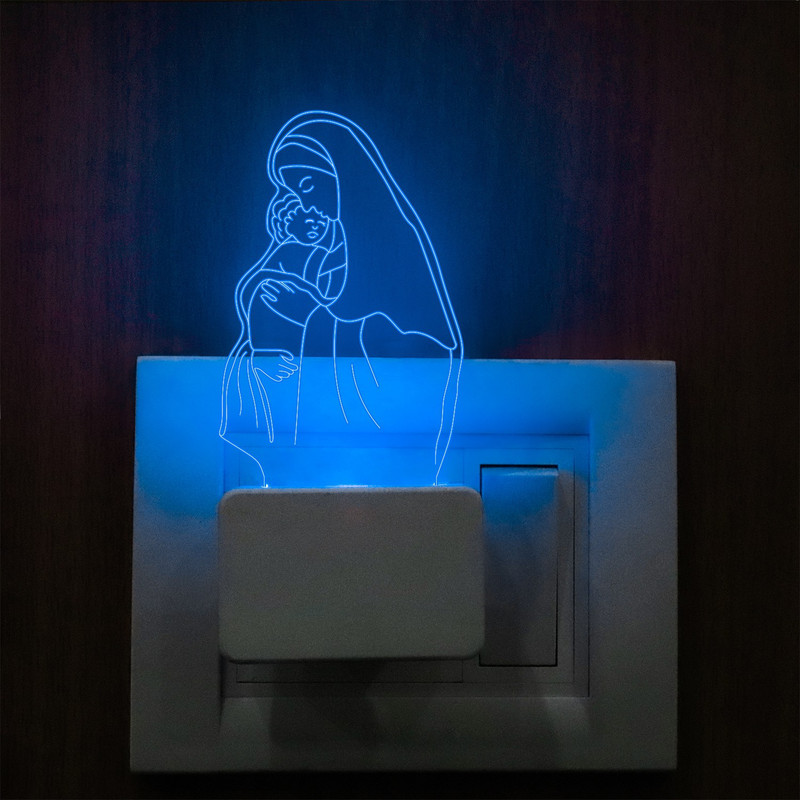 StarLaser Acrylic led Night lamp Gift for mom Home Decor Light 7 Color Changing Light Night Lamp(11 cm, Multicolor)