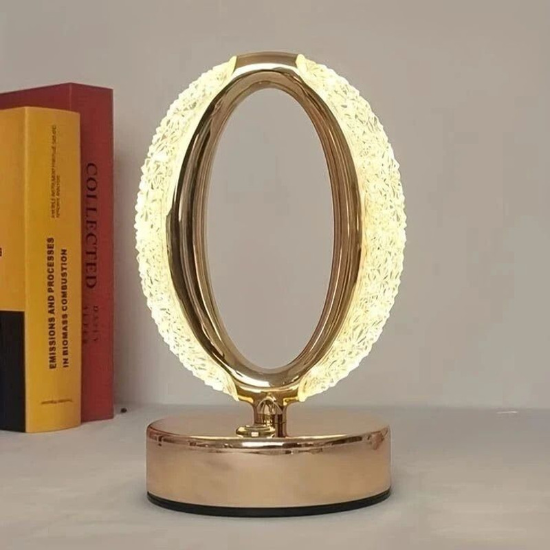 ANKRI Acrylic Crystal Desk Lamp USB Rechargeable with TouchControl Brightness Dimmable Night Lamp(20 cm, Multicolor)