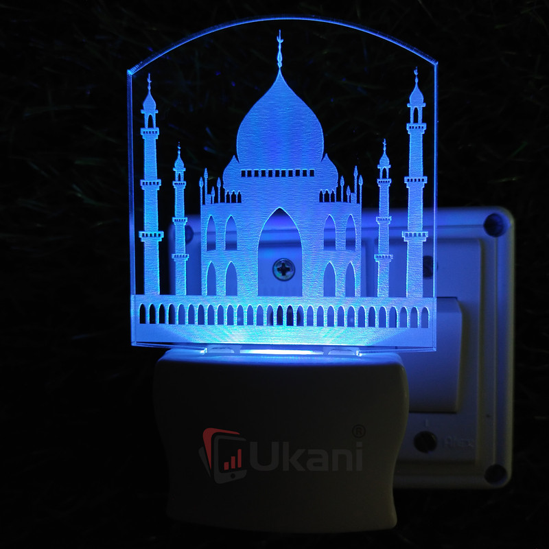 UKANI ALLAH 786 MASJID Acrylic 3D Illusion RGB 7 Colour Changing LED Plug and Play Night Lamp(6 cm, SD0073)