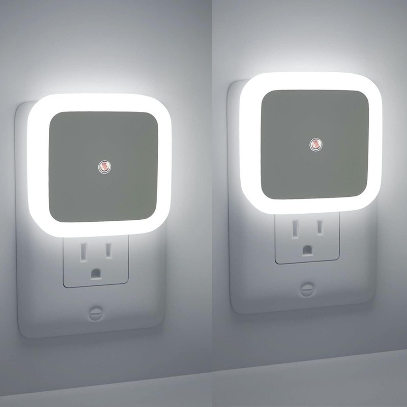 SK RAYAN Smart Sensor Night Light, Auto On/Off Plug Light, Home, Stairs, Kitchen - 2 PCS Night Lamp(10 cm, White)