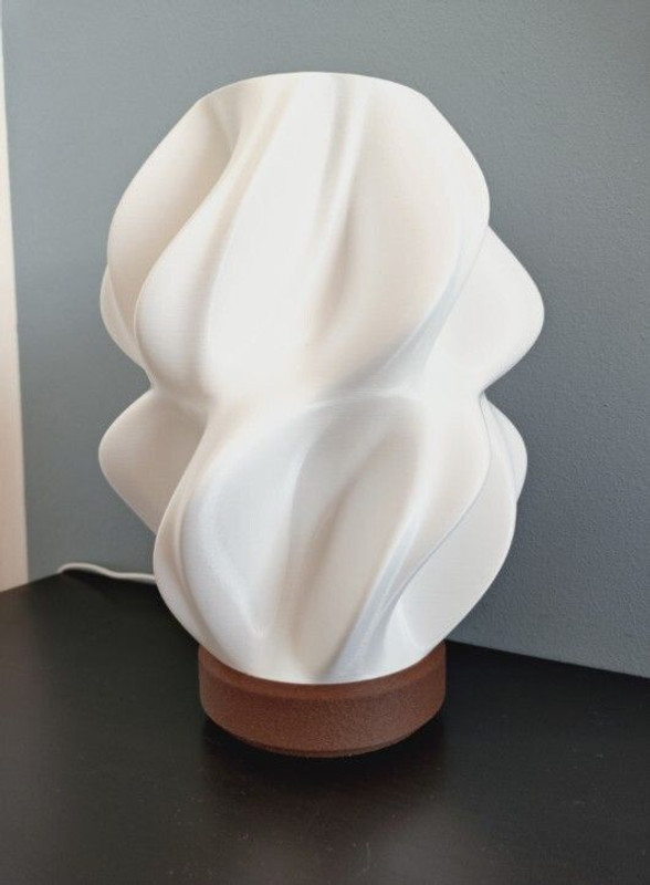 ECOM Latest Unique Desing Wave Night Lamp Night Lamp(19 cm, White)