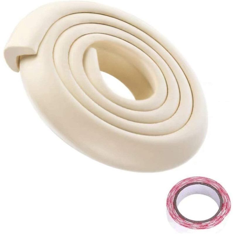 Vrundavan Care Baby Safety Table Edge Corner Cushion Guard Strip Bumper Protector(Cream)