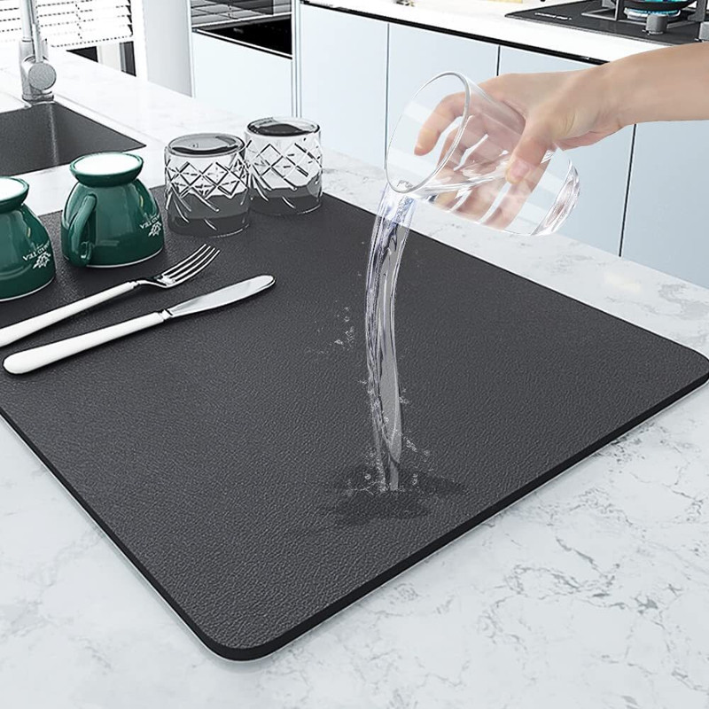 SHREESALES Rectangular Pack of 1 Table Placemat(Black, Rubber)