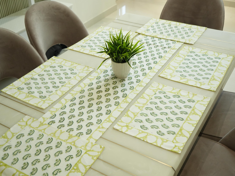 PaavniDecors Yellow 72 cm Table Runner(Cotton)