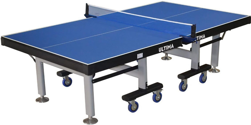 COUGAR Play Table Tennis Table, 18mm Laminated ISI Marked Top, 8 Wheels (2 Locking) Rollaway Indoor Table Tennis Table(Blue)