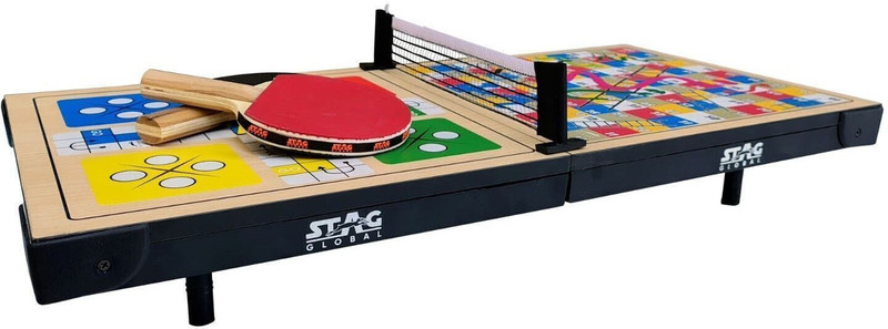 stag global (NEW LAUNCH) 3 IN 1 Super Mini, Anytime Anywhere Stationary Indoor Table Tennis Table(Mullti Color)