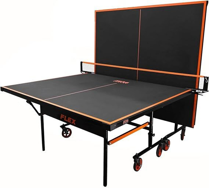 stag global STAG GLOBAL Flex Table Tennis Table Black Top, Thickness 16mm Rollaway Indoor Table Tennis Table(Black)
