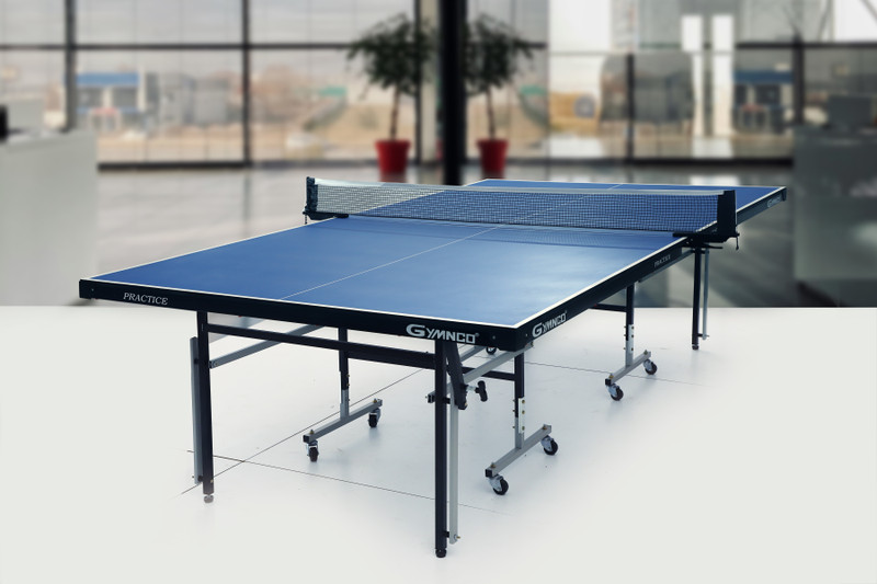 Gymnco Practice Full Size with Wheel & Laminated Top, Stationary Indoor Table Tennis Table(Blue, Mullti Color)