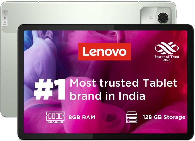 Lenovo Tab Plus 8 GB RAM 128 GB ROM 11.5 inch with Wi-Fi Only MediaTek Helio G99 Tablet (Luna Grey)