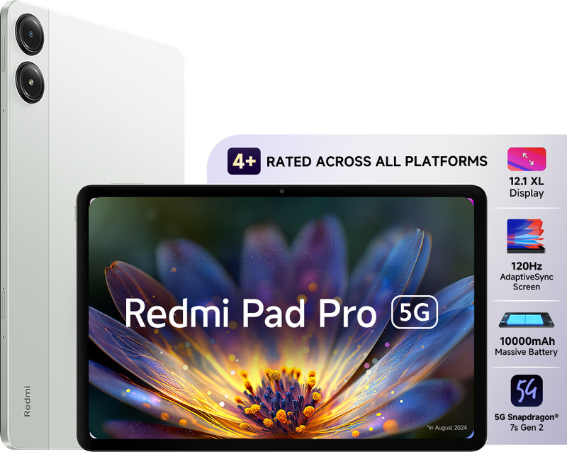 REDMI Pad 2 Pro 5G 8 GB RAM 256 GB ROM 12.1 inch with Wi-Fi+5G Gaming Qualcomm Snapdragon 7s Gen 4 Tablet (Graphite Grey)