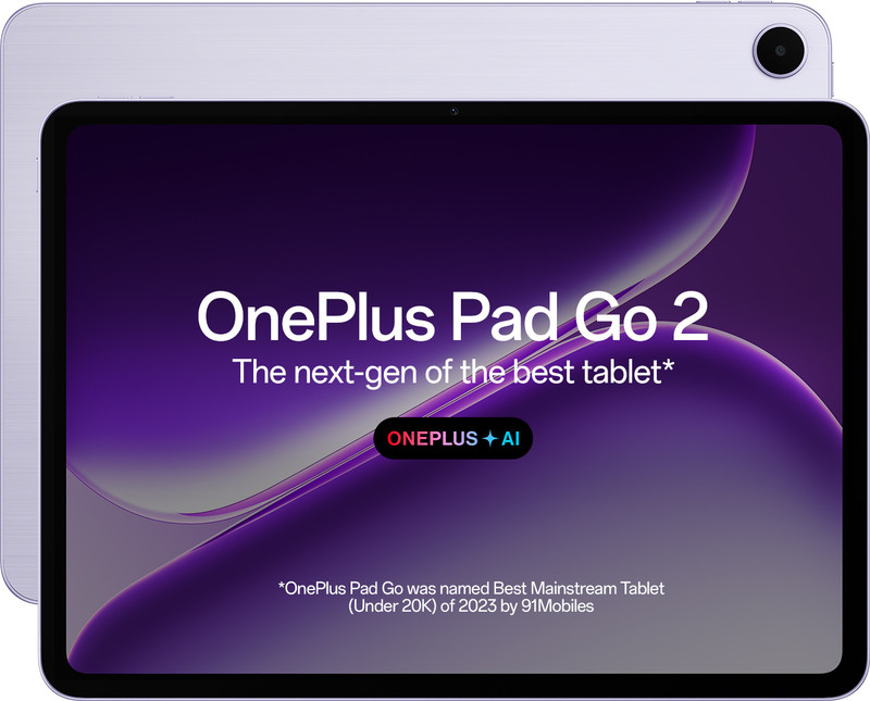 OnePlus Pad Go 2 8 GB RAM 128 GB ROM 12.1 inch with Wi-Fi Only MediaTek Dimensity 7300 Tablet (Shadow Black)