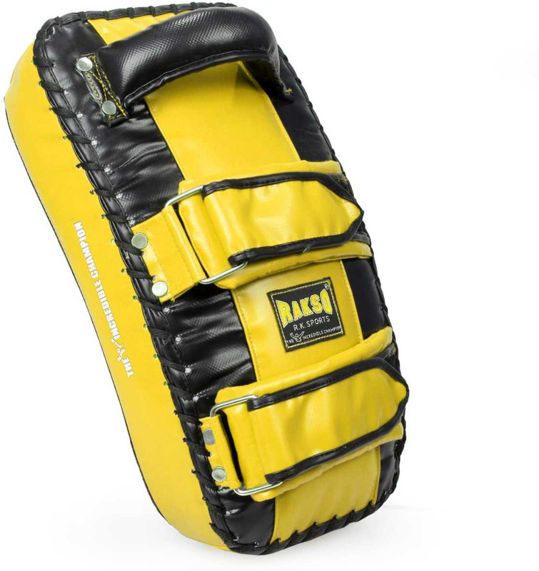 Rakso Muay Thai Pad Training Shield Arm Target MMA Punching Kicking Shield Thai Pad Focus Pad(Red)