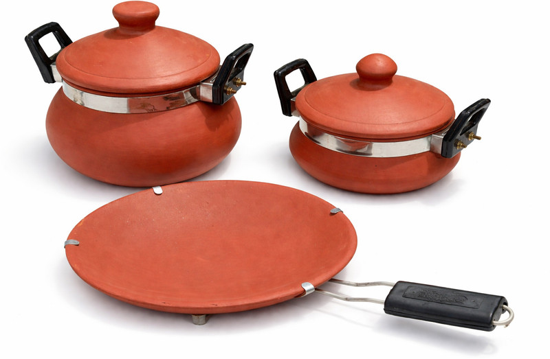 Aaravi lifestyle Desi Clay Cook & Serve Set Tagine(Brown)