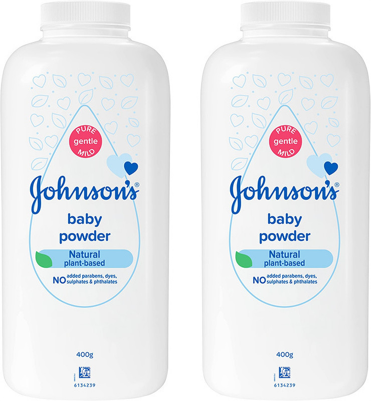 JOHNSON'S Baby Powder Natural(2 x 400 g)