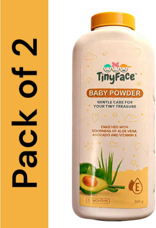 lamilite tiny face baby talcum powder gentle care for your tiny treasure(2 x 100 g)