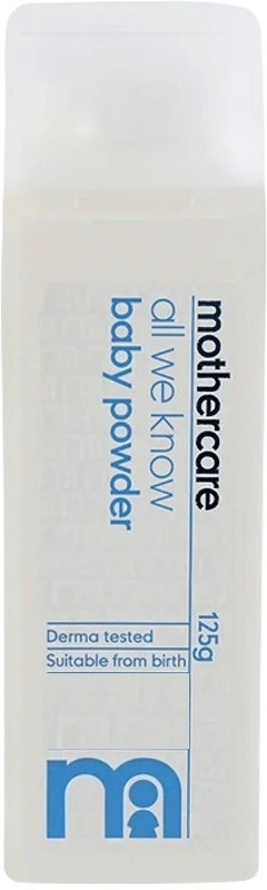 Mothercare All We Know Baby Powder| With Natural Extracts | Dermatologically Tested(125 g)