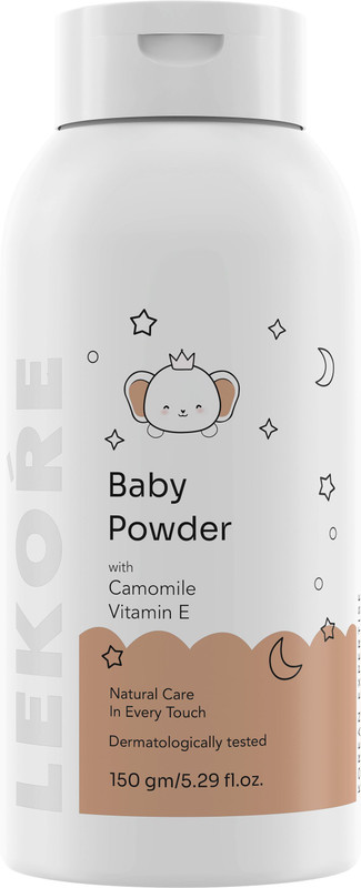 LEKORE Baby Powder, Gentle Talc-Based Powder, Helps Absorb Moisture Keep Skin Soft(150 g)