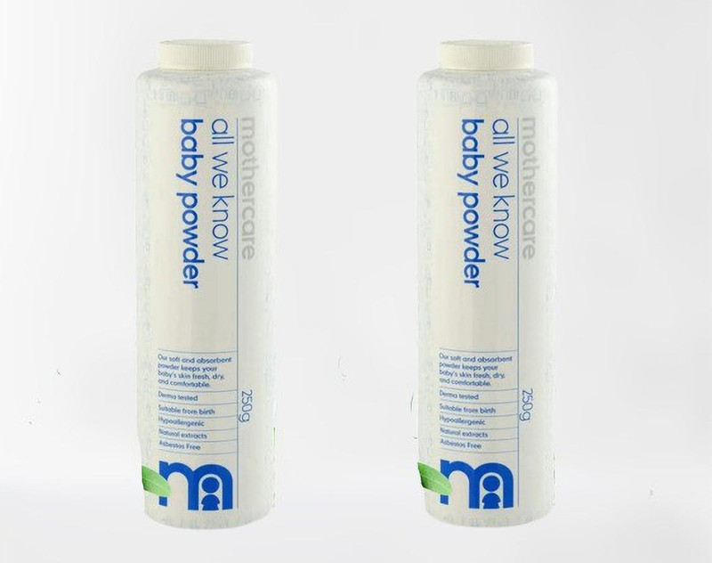 Mothercare All We Know Baby Powder For Infant And New Born Babies 250g (Pack Of 2)(2 x 250 g)