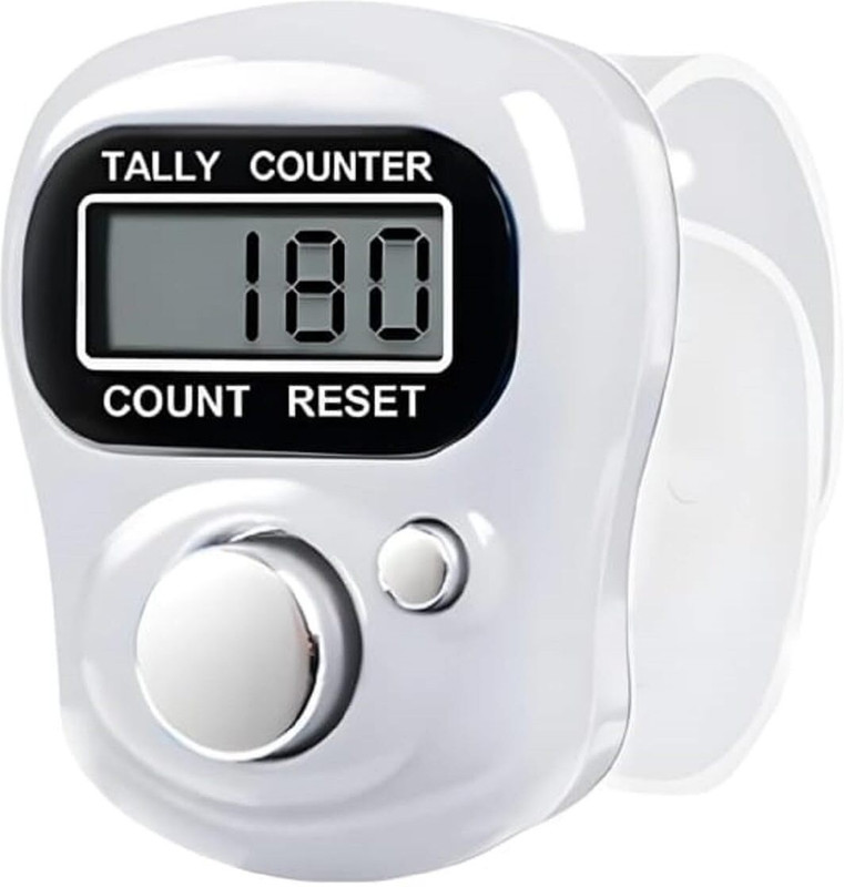 DEGNO tally counter finger ring digital tasbih jaap mantra counter digital finger ring Digital Tally Counter(White Pack of 1)
