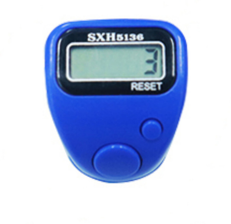 TodayAndCo Adjustable 5 Digit Digital LED Electronic Hand Finger Ring Tally Counter Muslim Smart Ring(XL, Blue)