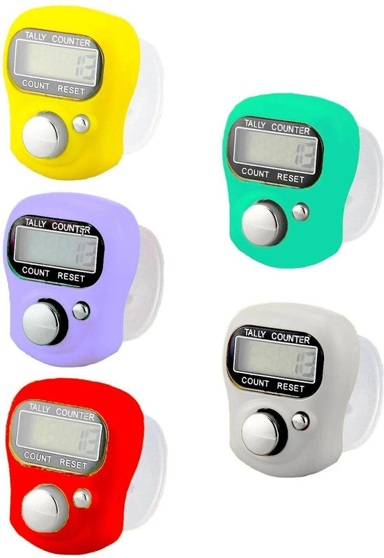 DEGNO Digital counter name jaap finger ring counter chanting machine mantar jaap mala Digital Tally Counter(Pink, Red, Orange Pack of 3)