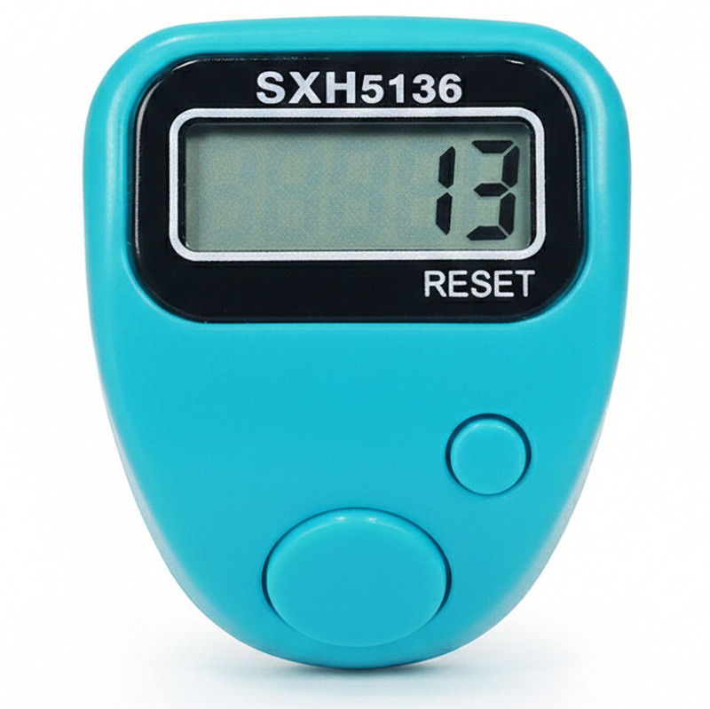TodayAndCo New Foreign Trade Electronic Finger Tally Counter LCD Digital Display 0-100016 Smart Ring(XL, Red)