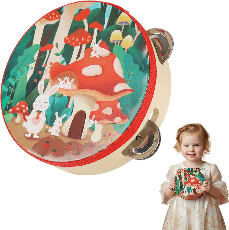Ofifo 16 cm With Head Tambourine(Wood)