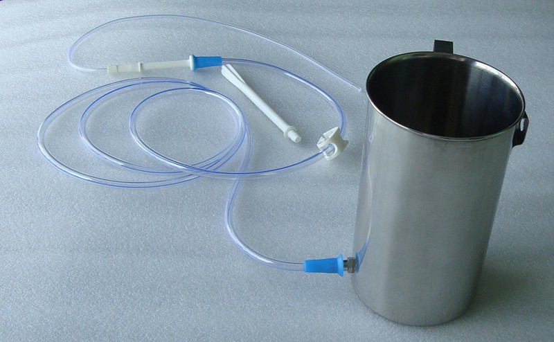 BODY FITNESS Stainless Steel Enema Kit One Quart-PVC Tubing | Straight Nozzle | Storage Bag Tampons(Pack of 6)
