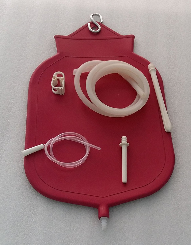 BODY FITNESS Rubber Four Quart Enema Douche - Silicone Tubing | Instuction Booklet Tampons