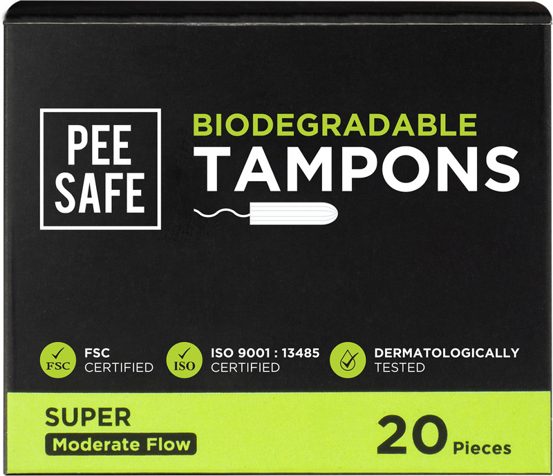 Pee Safe Viscose Tampons For Periods | Regular Flow | Highly Absorbent | Ultra Soft | Tampons(Pack of 20)