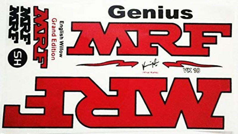 Sanjith GRAND EDITION VIRAT KOHLI SIGN ADHESIVE Bat Sticker (Red) Bat Sticker(Red, Black)