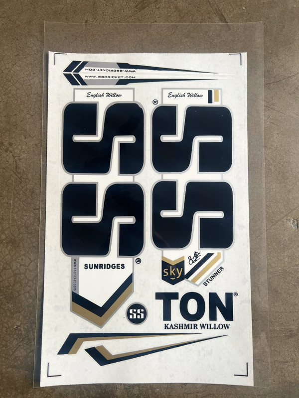 VSM SS_SKY_SURYA_BLK Bat Sticker(Black, Gold, Silver)