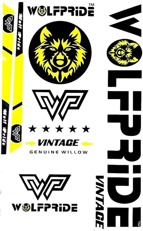 WOLF PRIDE Vintage White Cricket Bat Sticker Bat Sticker(White)