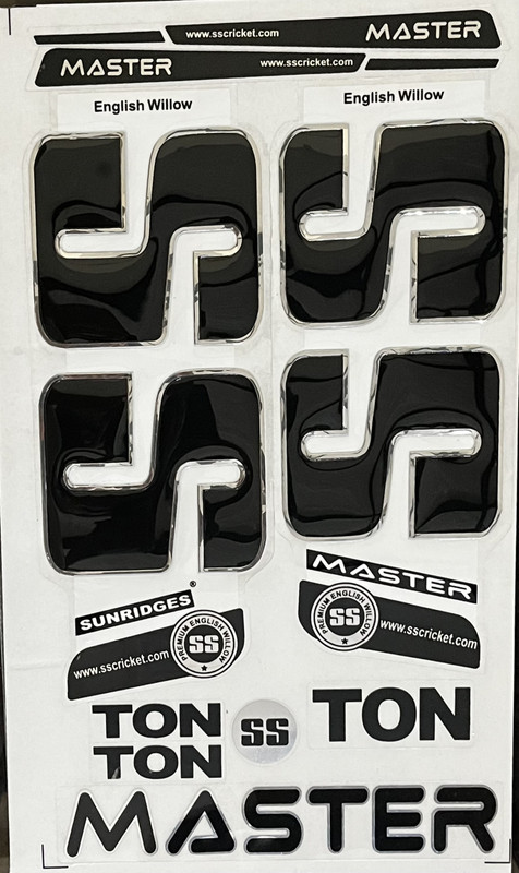 SS Cricket bat sticker 3D Embossed premium qualit Master edition Bat Sticker(Multicolor)