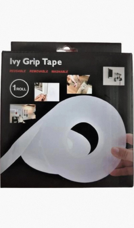 bunchgrows Double Sided Ivy Heavy Duty Tape Washable 3m (White) Grip Tape(White)