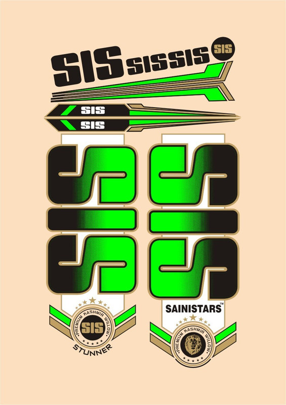 SIS SAINISTARS Premium Cricket Bat Bat Sticker(Green)