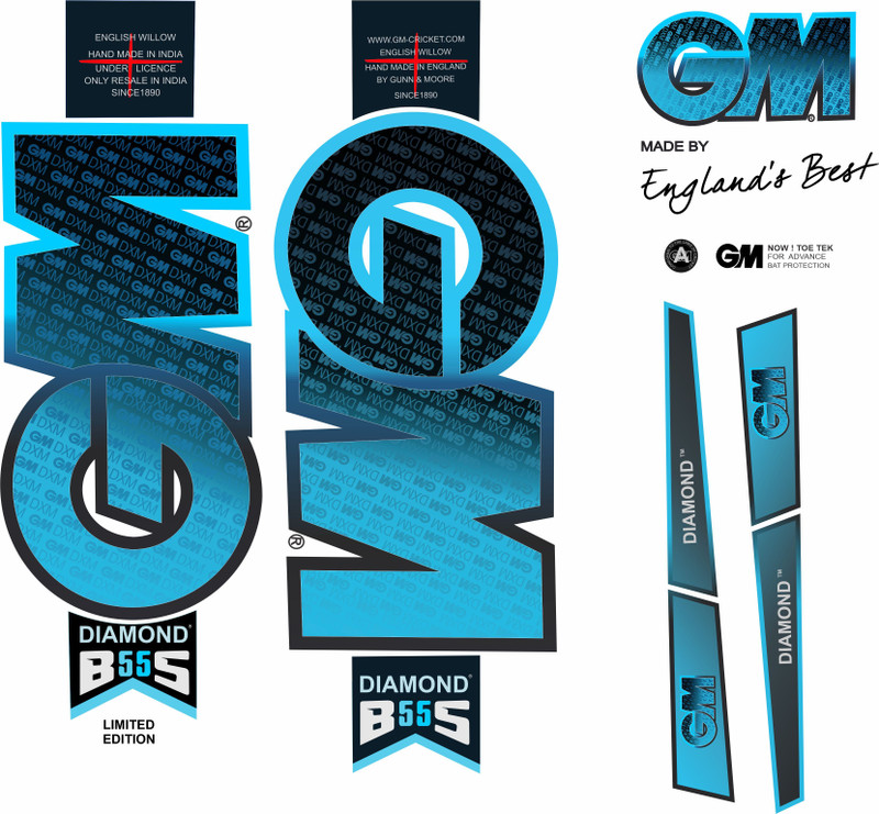 CANDLE Diamond English Willow Cricket Bat Sticker Bat Sticker(Blue)