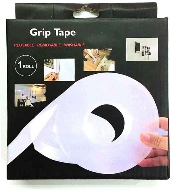 VaayuEStore Grip Tape Nano Double Sided Tape Heavy Duty Transparent Tape, 3m Grip Tape(White)