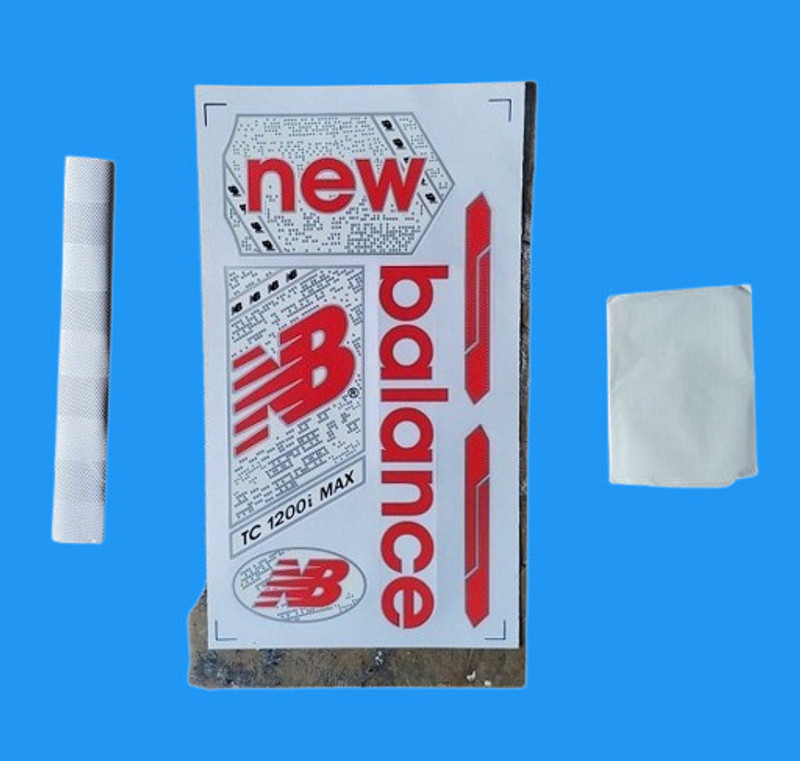 NEW BALANCE TC BLACK 1200i L-09 CRICKET BAT STICKER WITH GRIP AND FIBER TAPE Bat Sticker(Black)