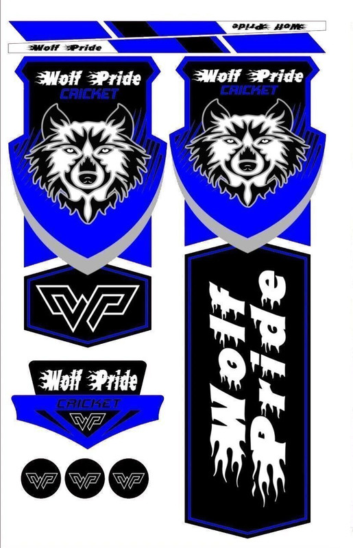 WOLF PRIDE WP Blue Ultra Premium Quality Cricket Bat Sticker Bat Sticker(Blue)