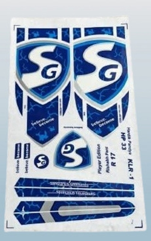 shribalaji sg s blue b-08 cricket bat sticker new edition Bat Sticker(Silver)